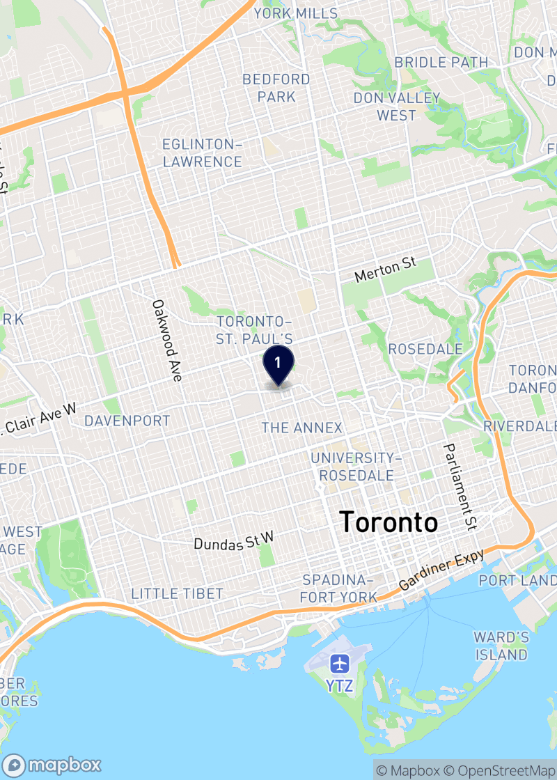 Map of house cleaners in Toronto