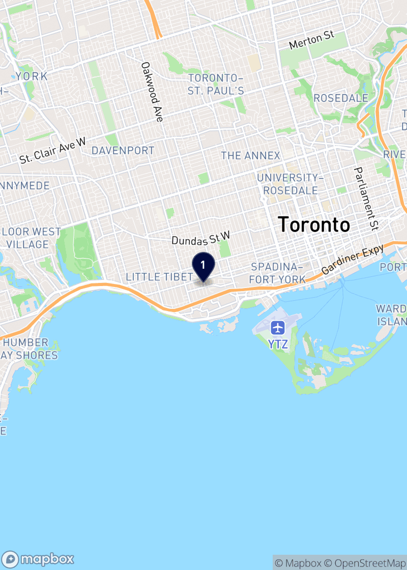 Map of marketing agencies in Toronto