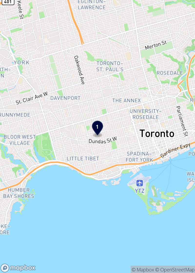Map of caterers in North York