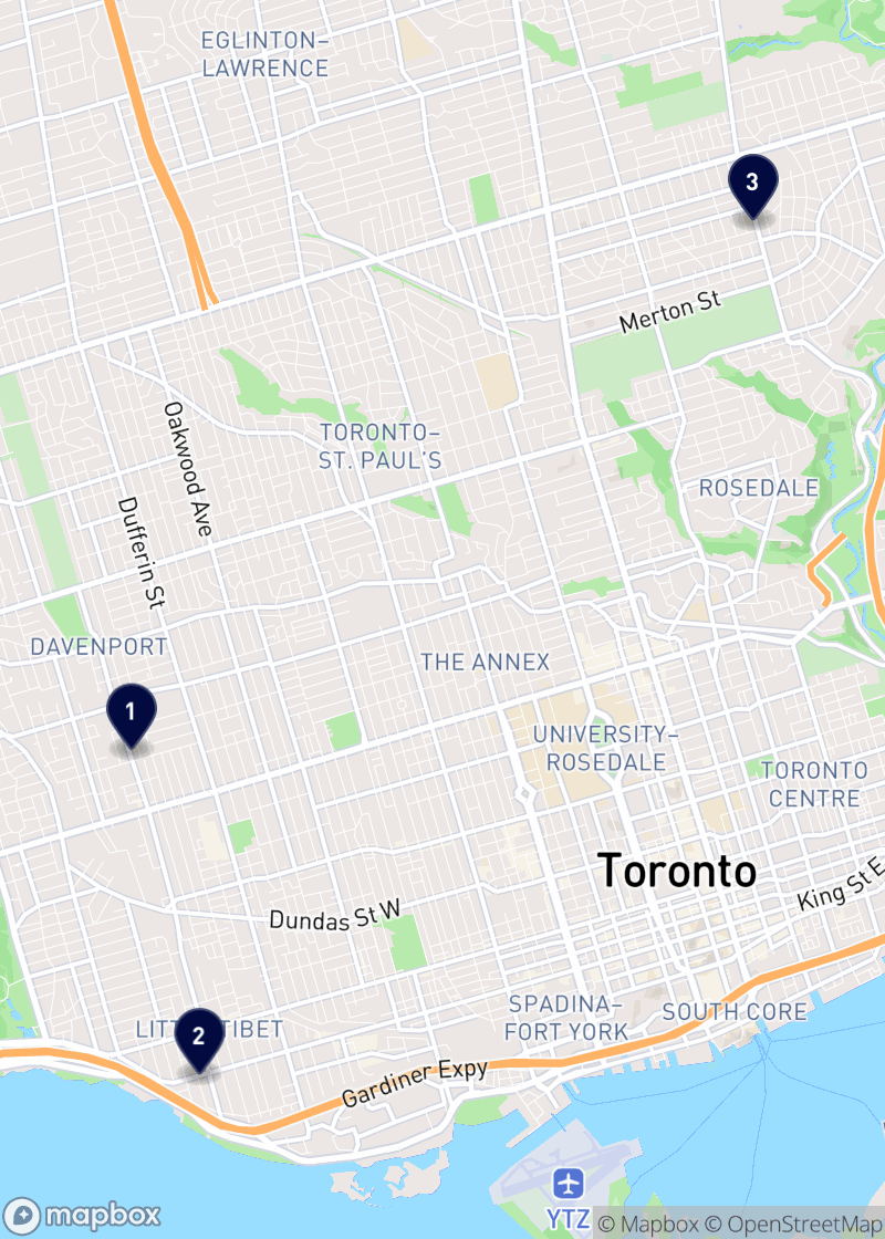 Map of breakfast & brunch spots in Toronto