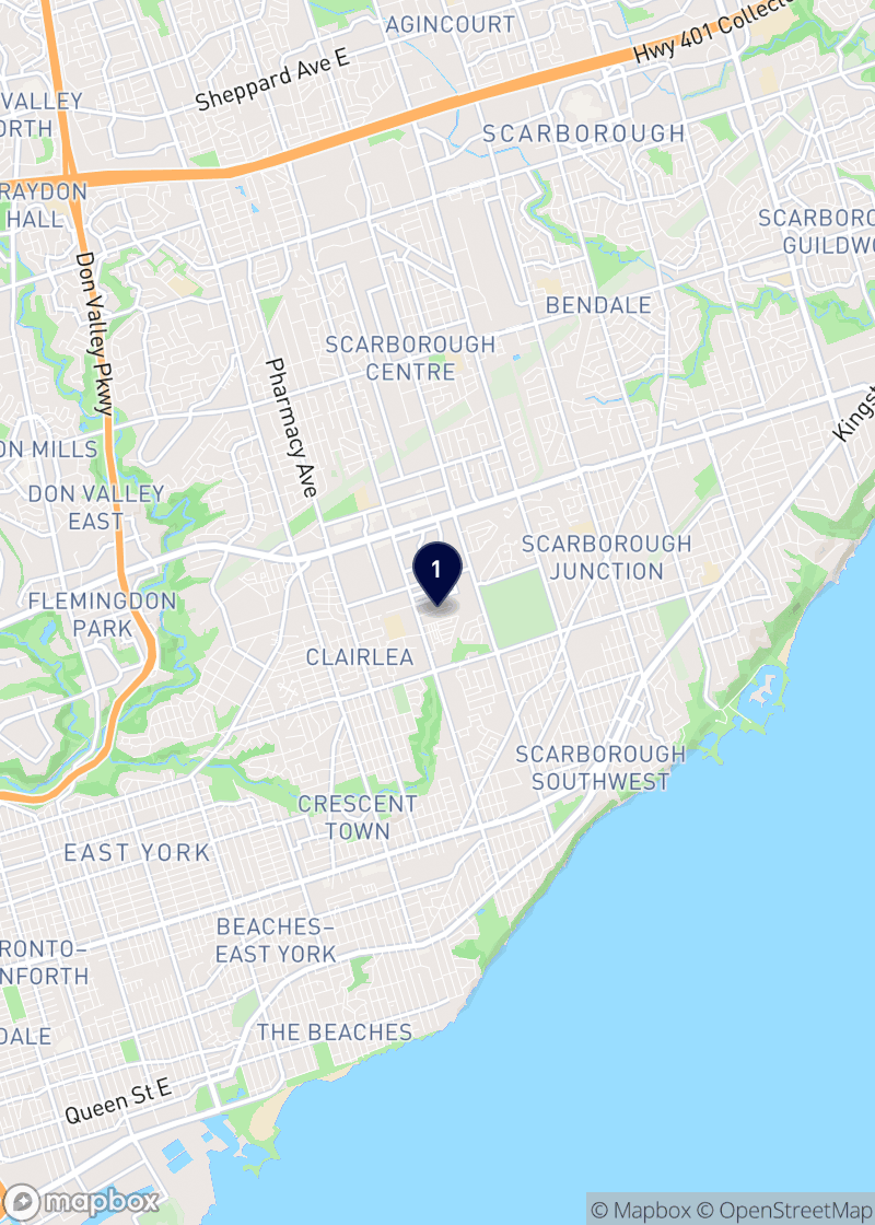 Map of interior designers in Toronto