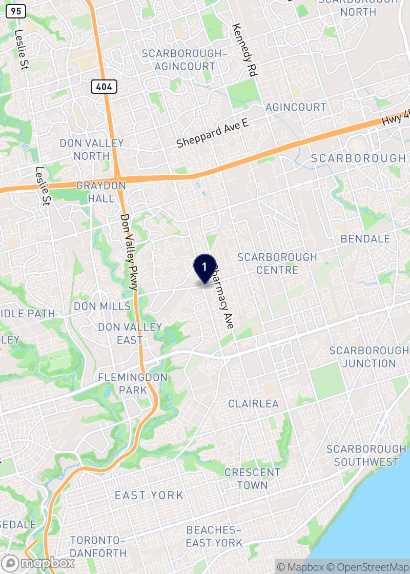 Map of pharmacies in Scarborough