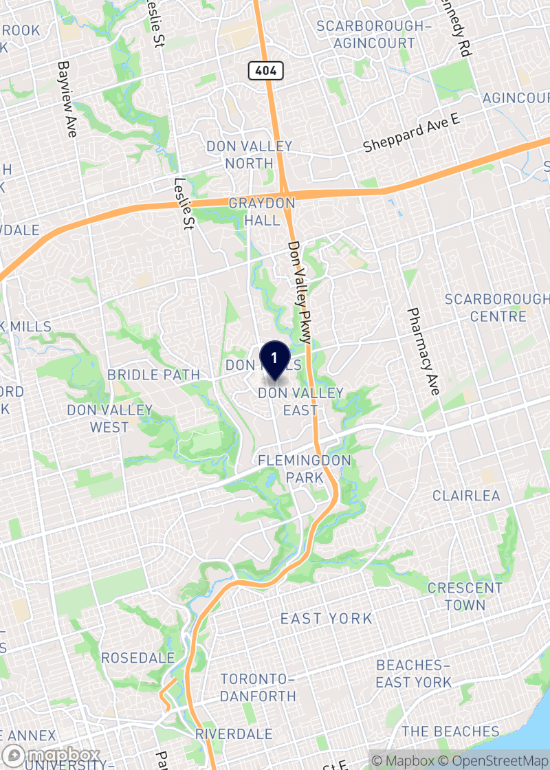Map of roofers in Toronto