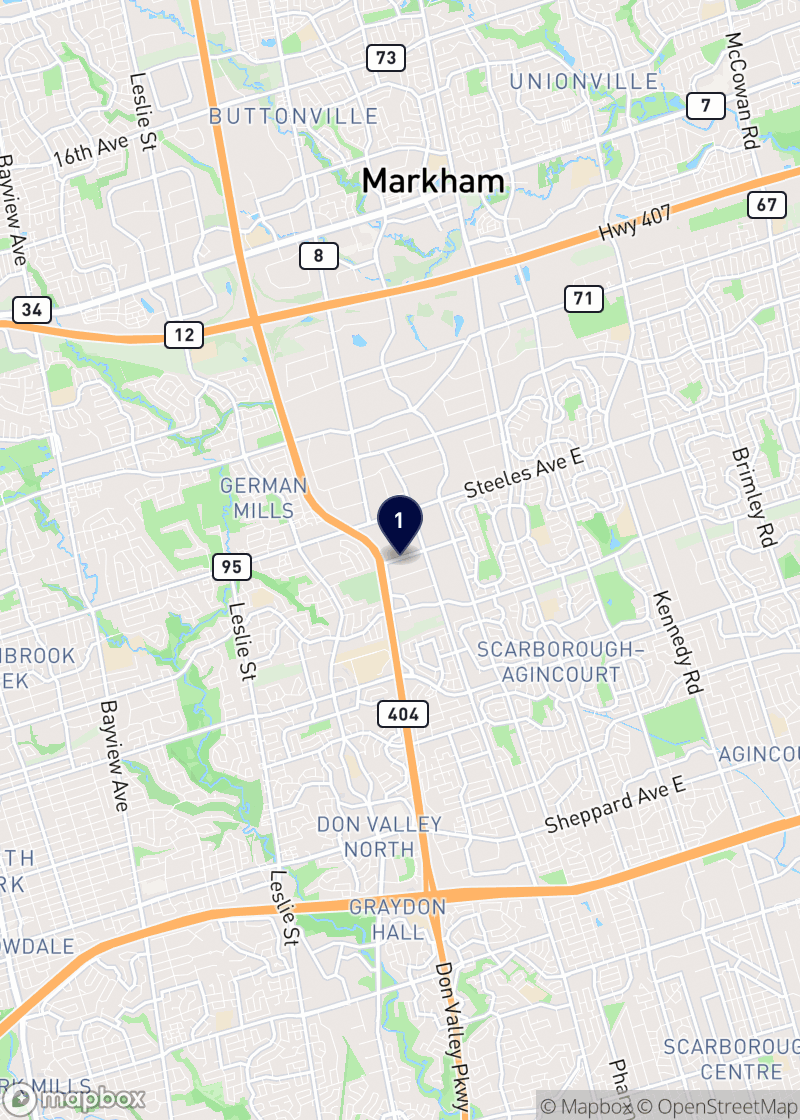 Map of general contractors in North York