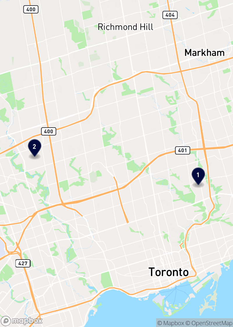 Map of movers in North York